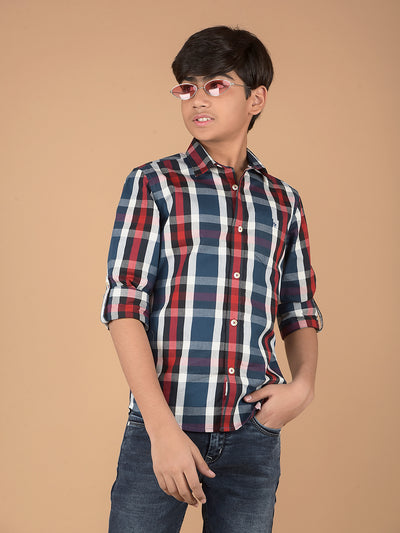 Multi-Color Checked 100% Cotton Shirt