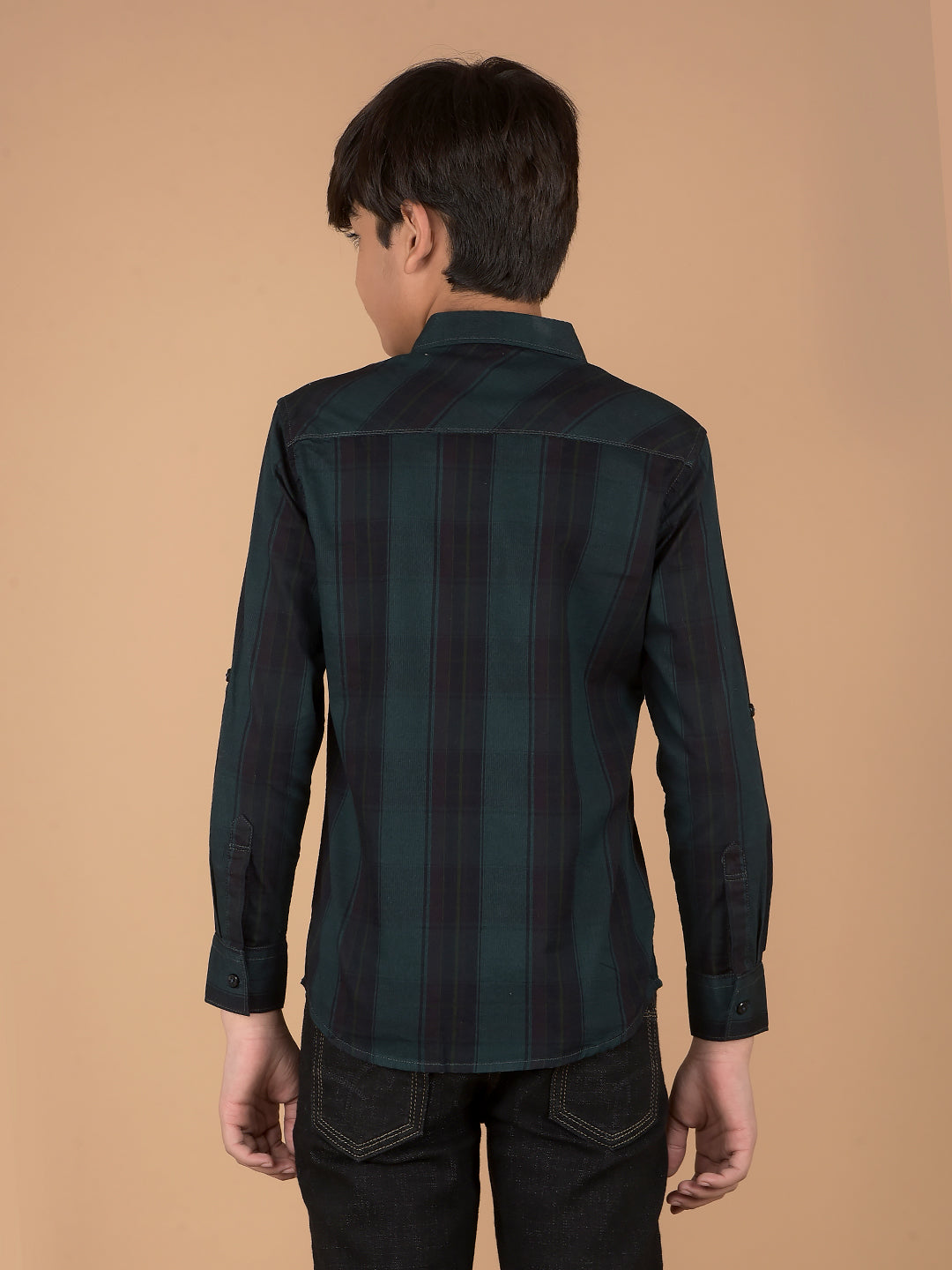 Green Checked 100% Cotton Shirt