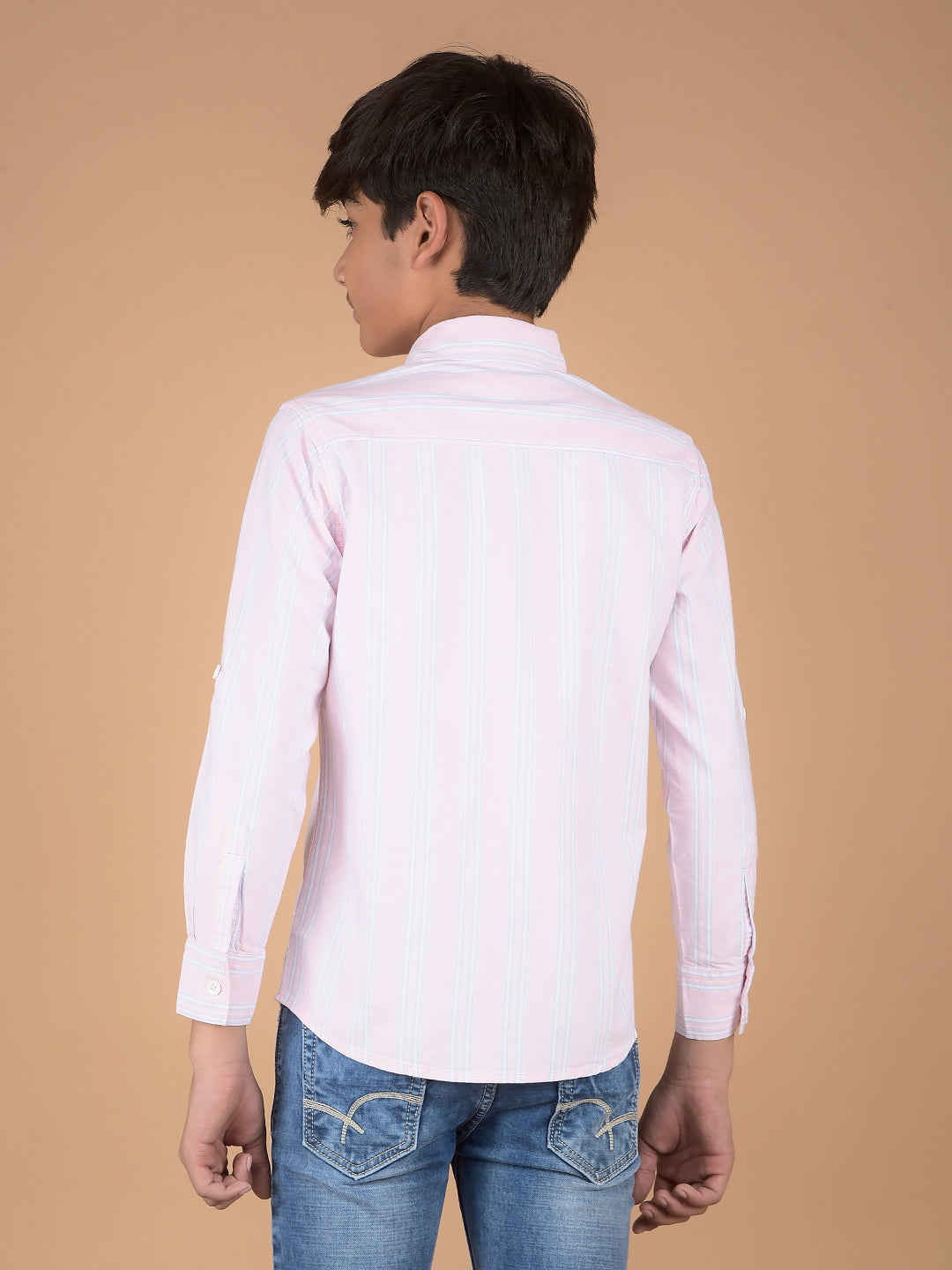 Pink Vertical Stripes 100% Cotton Shirt