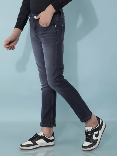 Grey Light Washed Jeans-Boys Jeans-Crimsoune Club