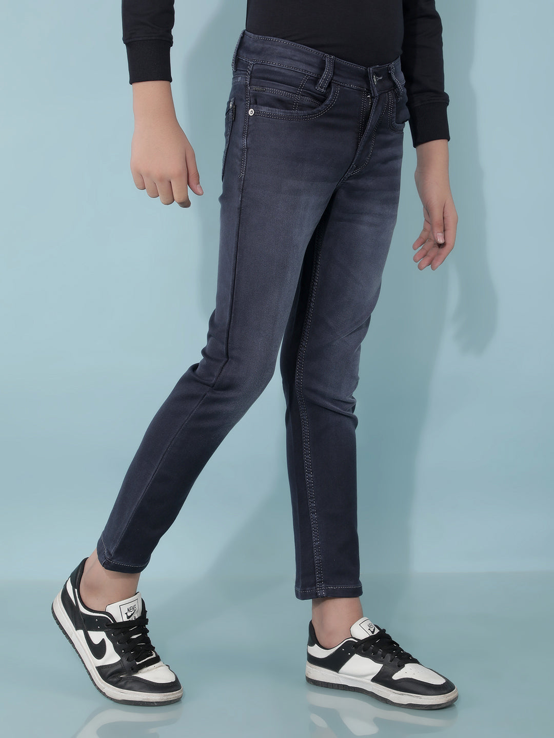 Grey Light Washed Jeans-Boys Jeans-Crimsoune Club