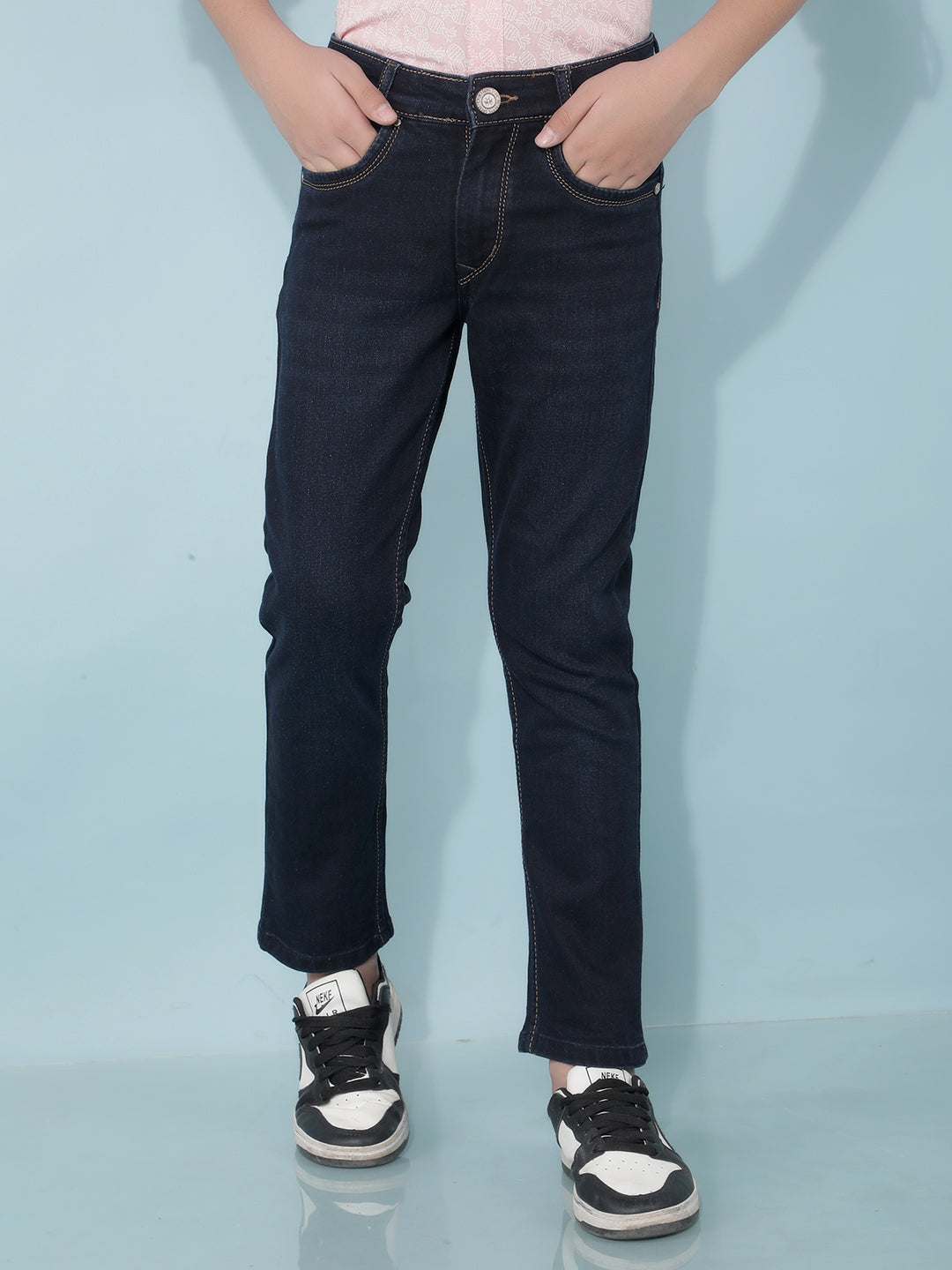 Navy Blue Jeans-Boys Jeans-Crimsoune Club