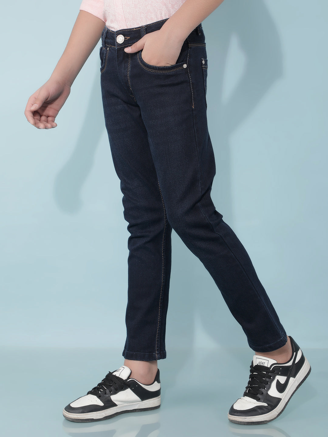 Navy Blue Jeans-Boys Jeans-Crimsoune Club