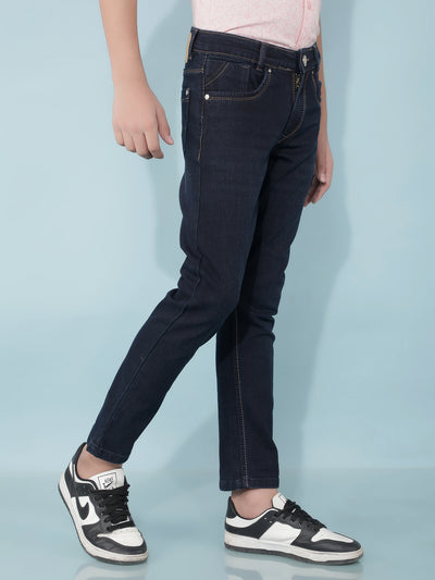 Navy Blue Jeans-Boys Jeans-Crimsoune Club