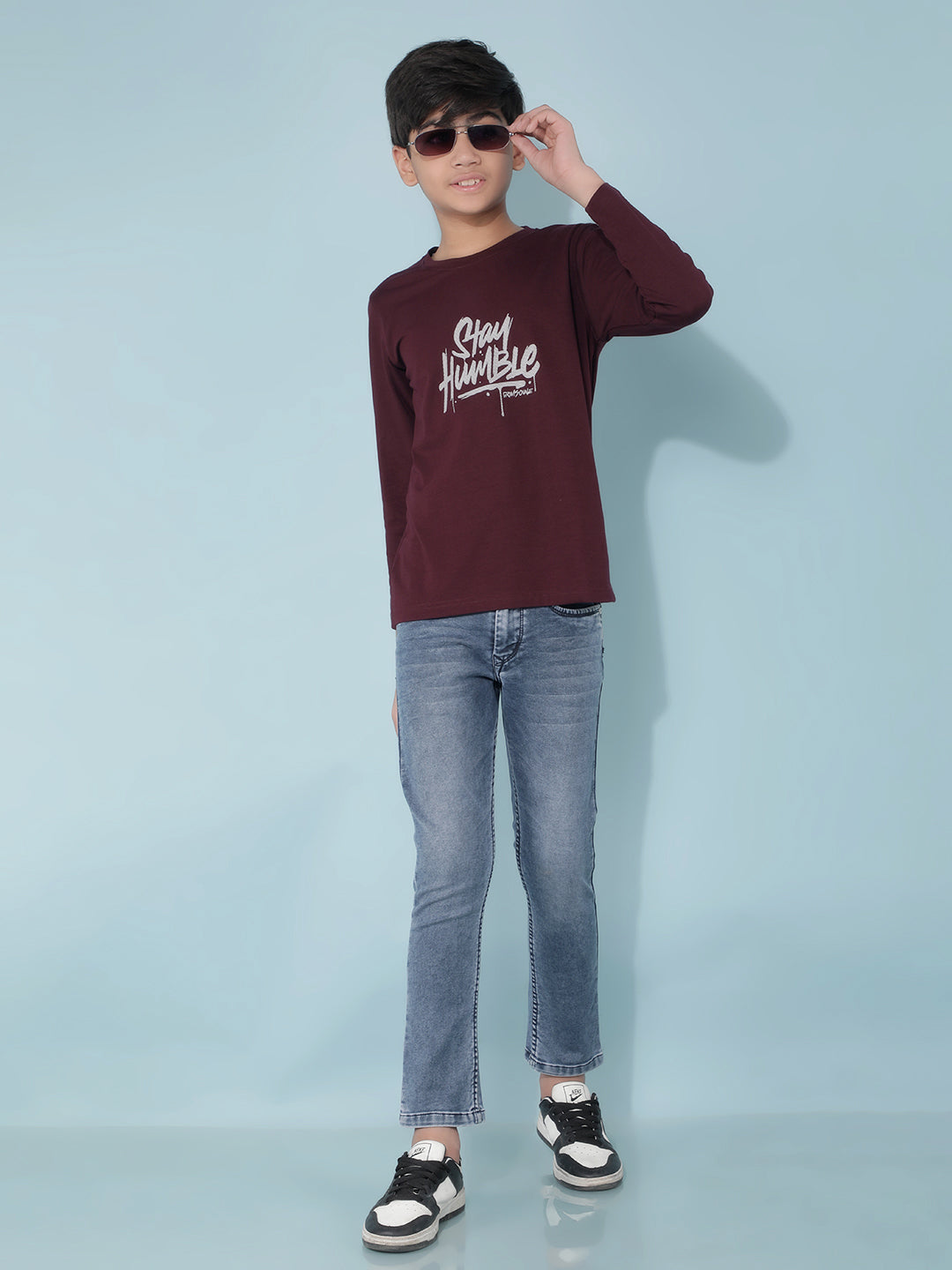 Blue Stretchable Cotton Jeans-Boys Jeans-Crimsoune Club