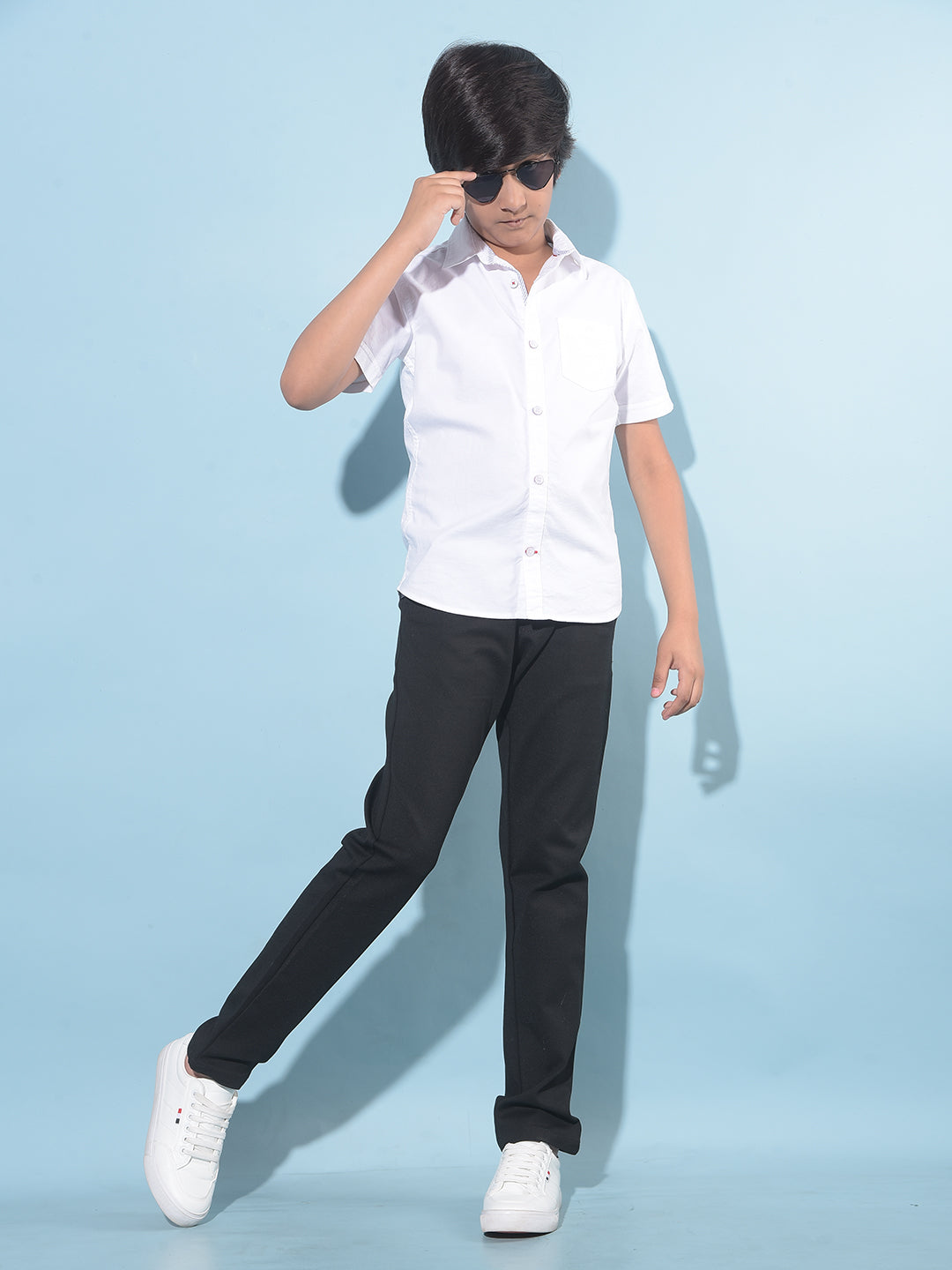 White 100% Cotton Shirt-Boys Shirts-Crimsoune Club