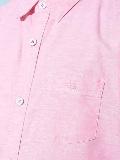 Pink 100% Cotton Shirt-Boys Shirts-Crimsoune Club