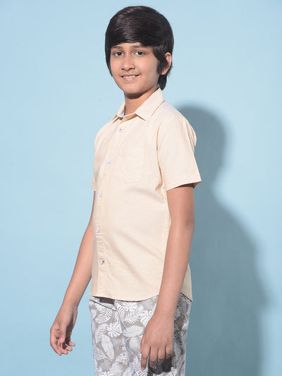 Yellow 100% Cotton Shirt-Boys Shirts-Crimsoune Club