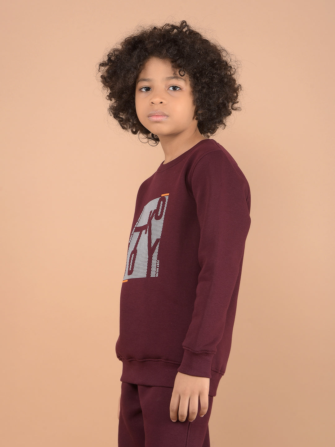 Wine Graphic Print Sweatshirt-Boys Sweatshirts-Crimsoune Club