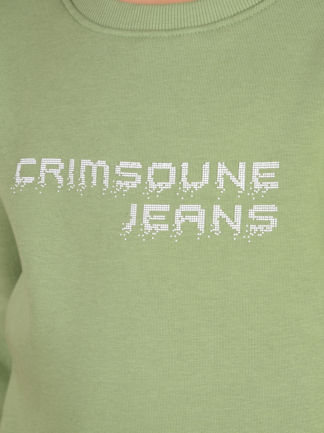 Green Typographic Print Sweatshirt-Boys Sweatshirts-Crimsoune Club