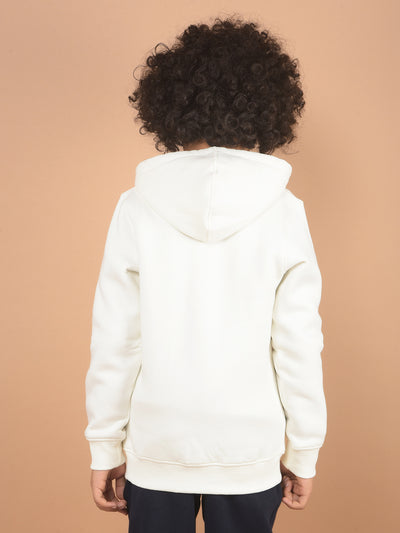 White Hooded Sweatshirt-Boy Sweatshirts-Crimsoune Club