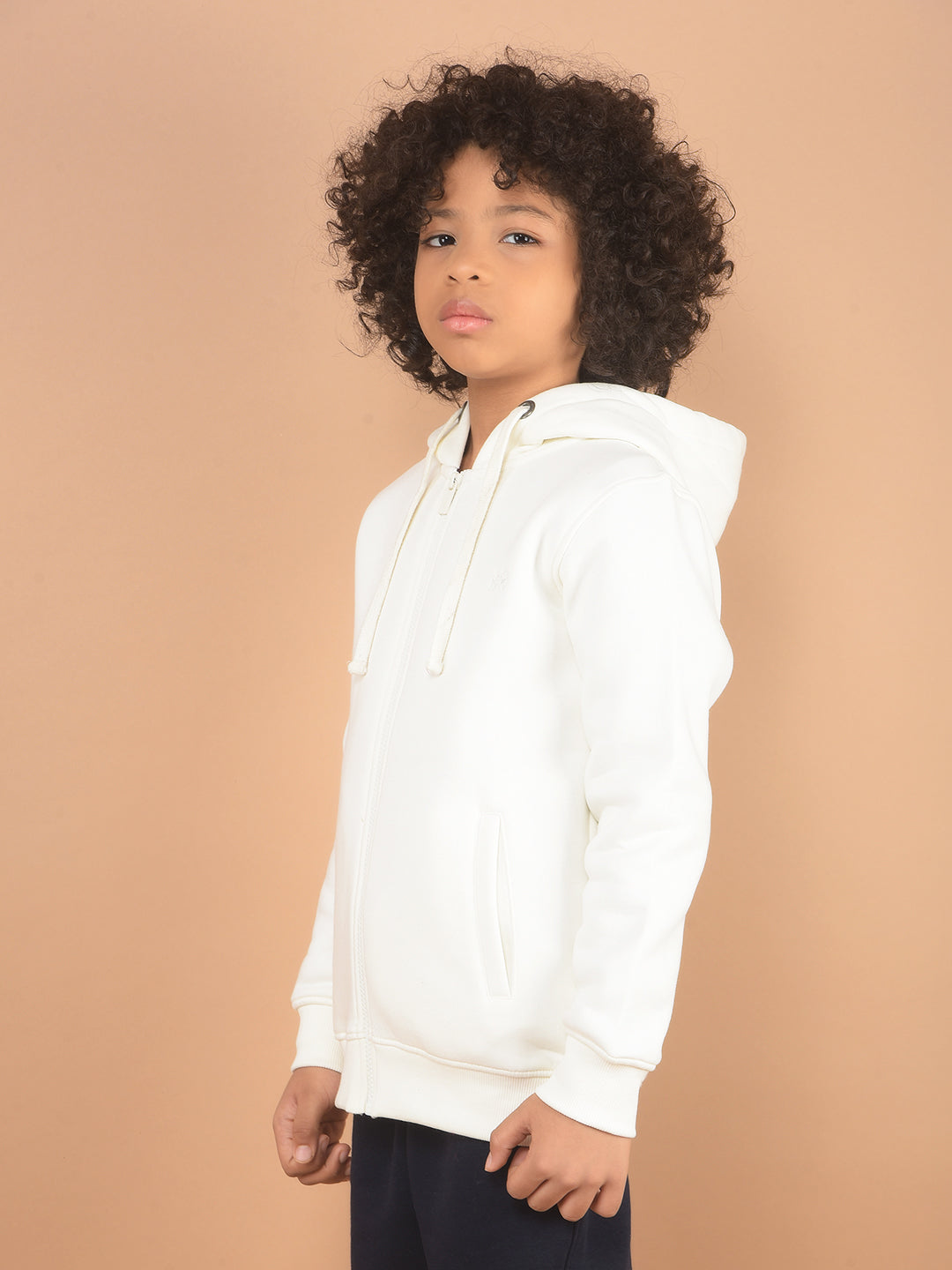 White Hooded Sweatshirt-Boy Sweatshirts-Crimsoune Club