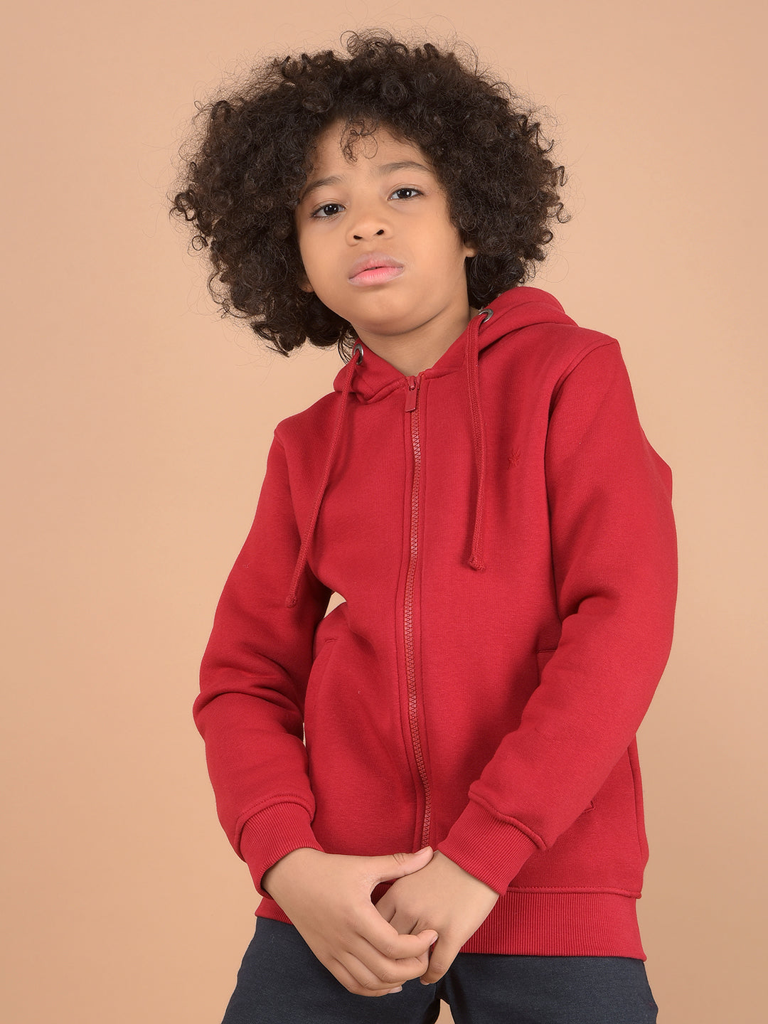 Maroon Hooded Neck Sweatshirt-Boys Sweatshirts-Crimsoune Club