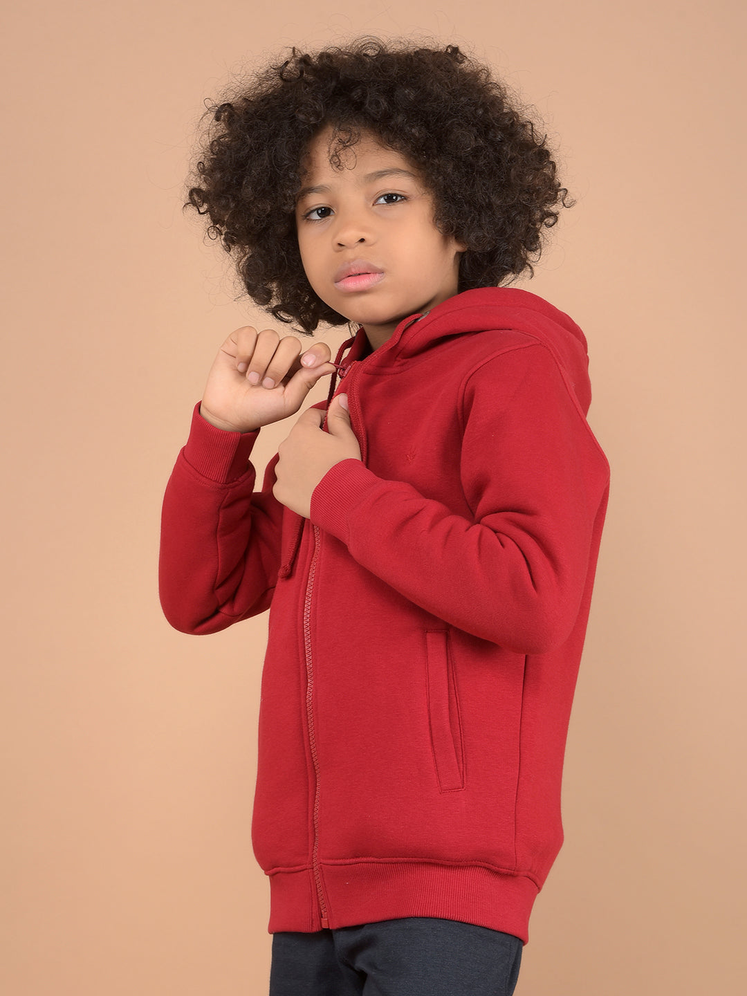 Maroon Hooded Neck Sweatshirt-Boys Sweatshirts-Crimsoune Club