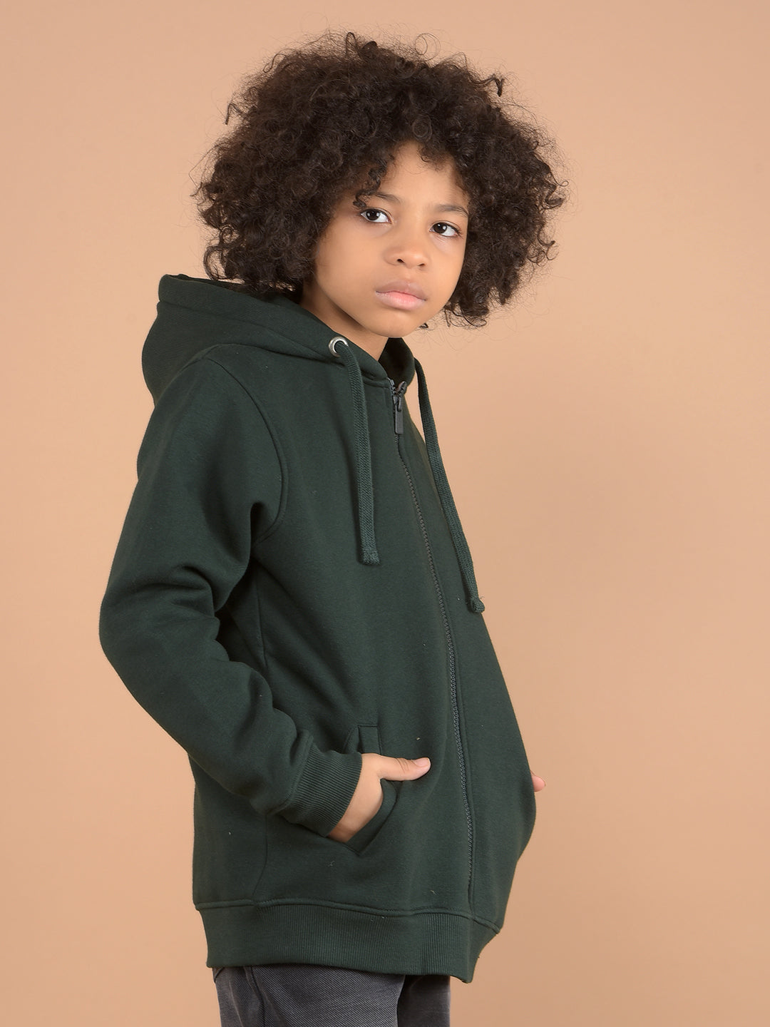 Green Hooded Neck Sweatshirt-Boys Sweatshirts-Crimsoune Club