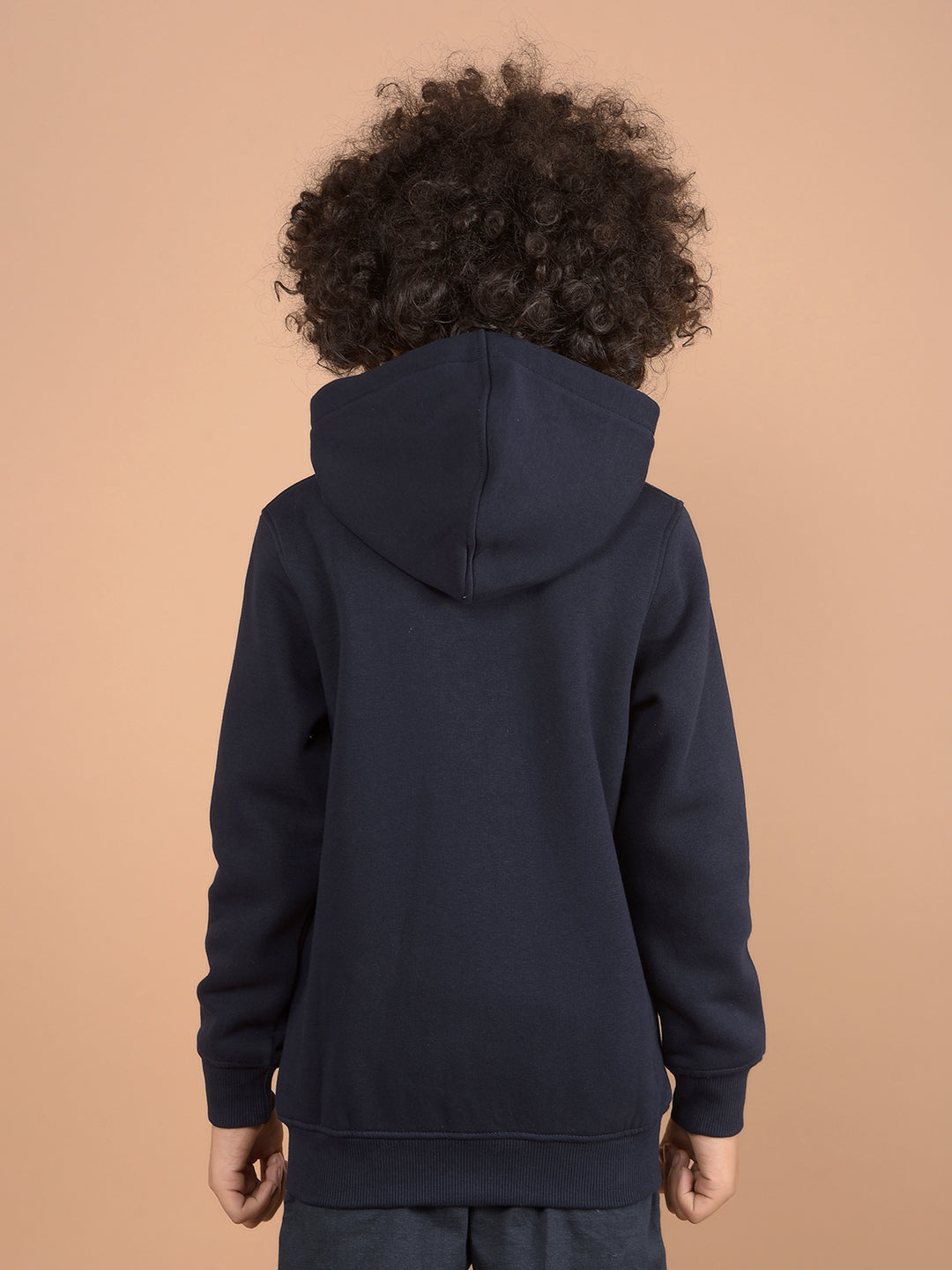 Navy Blue Hooded Neck Sweatshirt-Boys Sweatshirts-Crimsoune Club