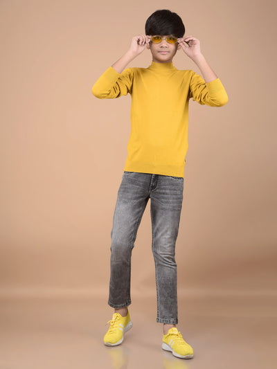 Mustard High Neck Sweater