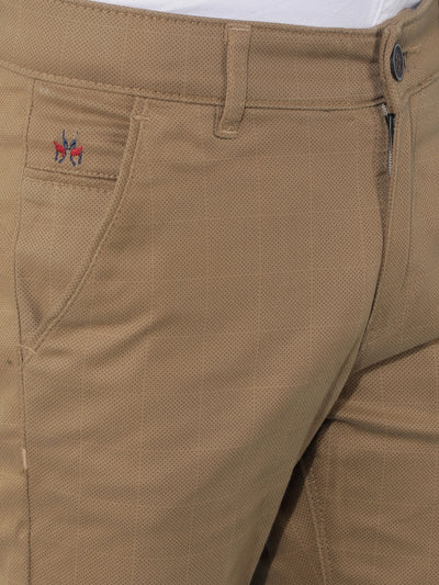 Beige Checked Trousers-Boys Trousers-Crimsoune Club