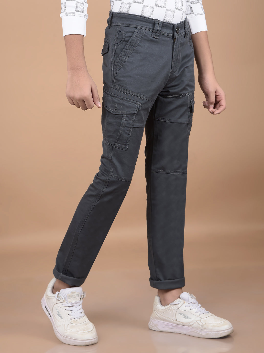 Grey Cargo Trousers