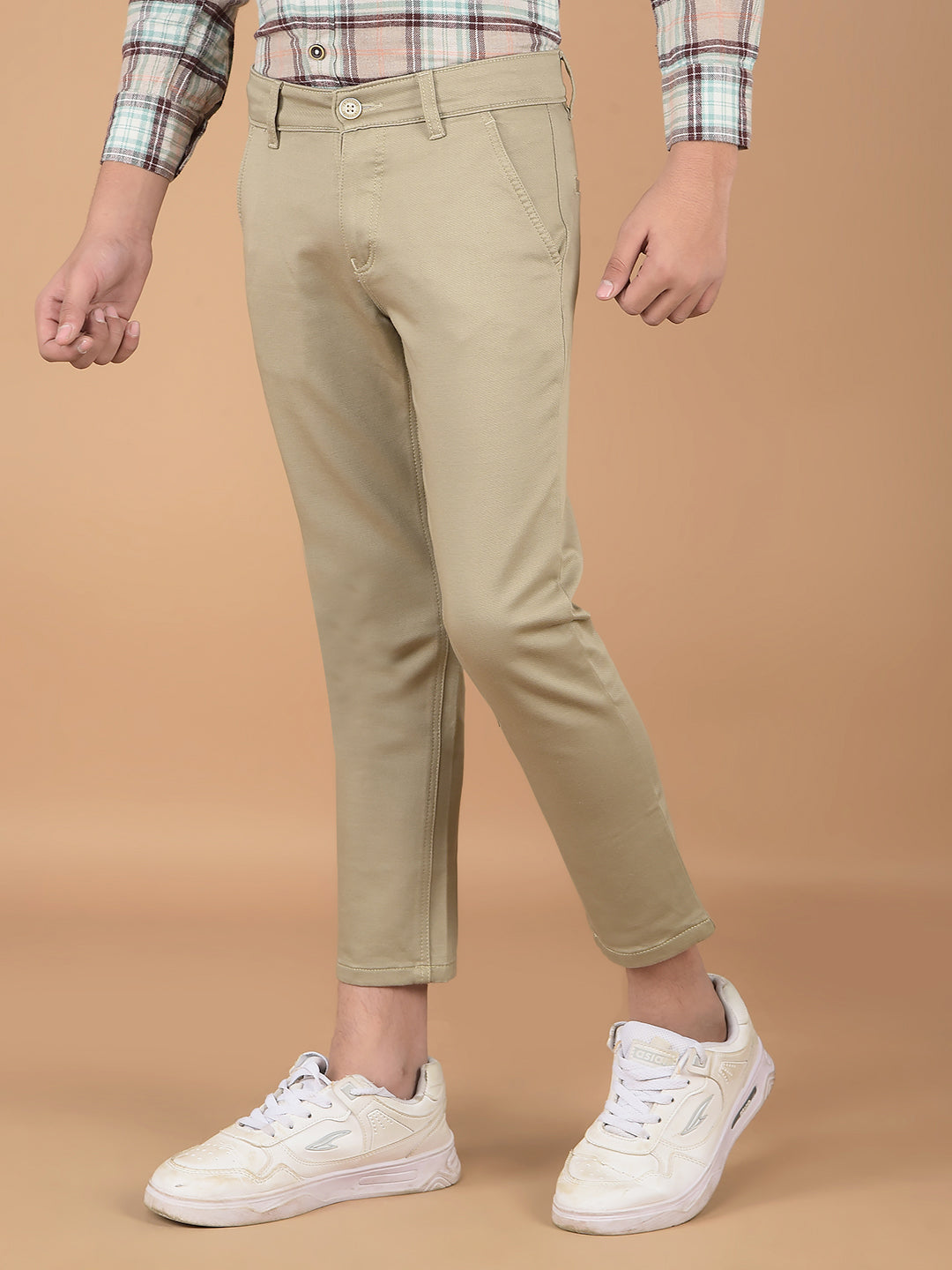 Beige Cotton Trousers