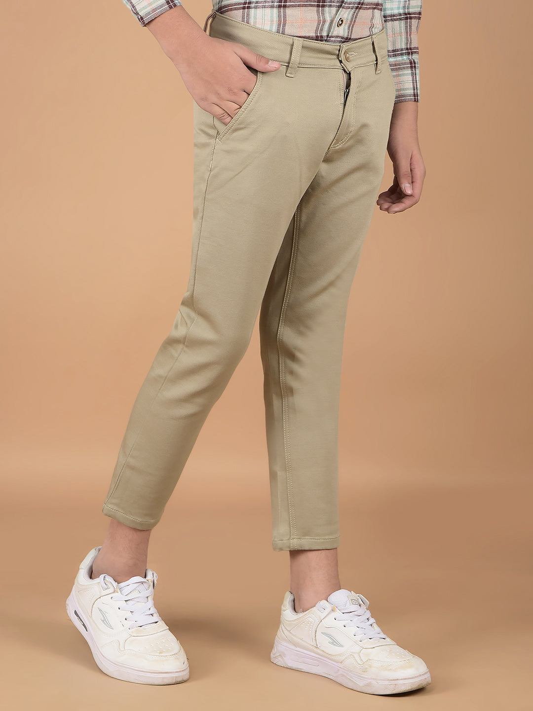 Beige Cotton Trousers