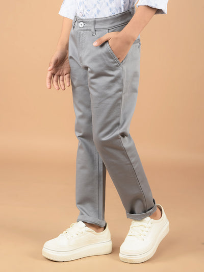 Grey Cotton Trousers