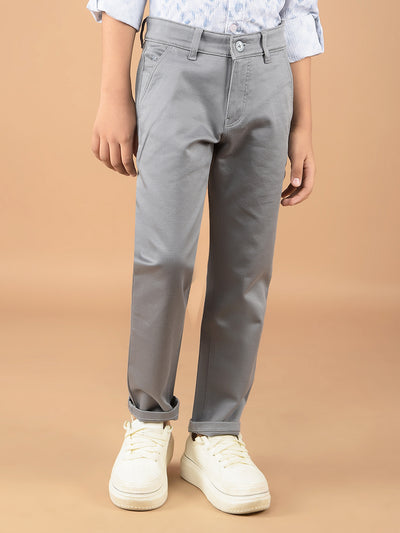 Grey Cotton Trousers