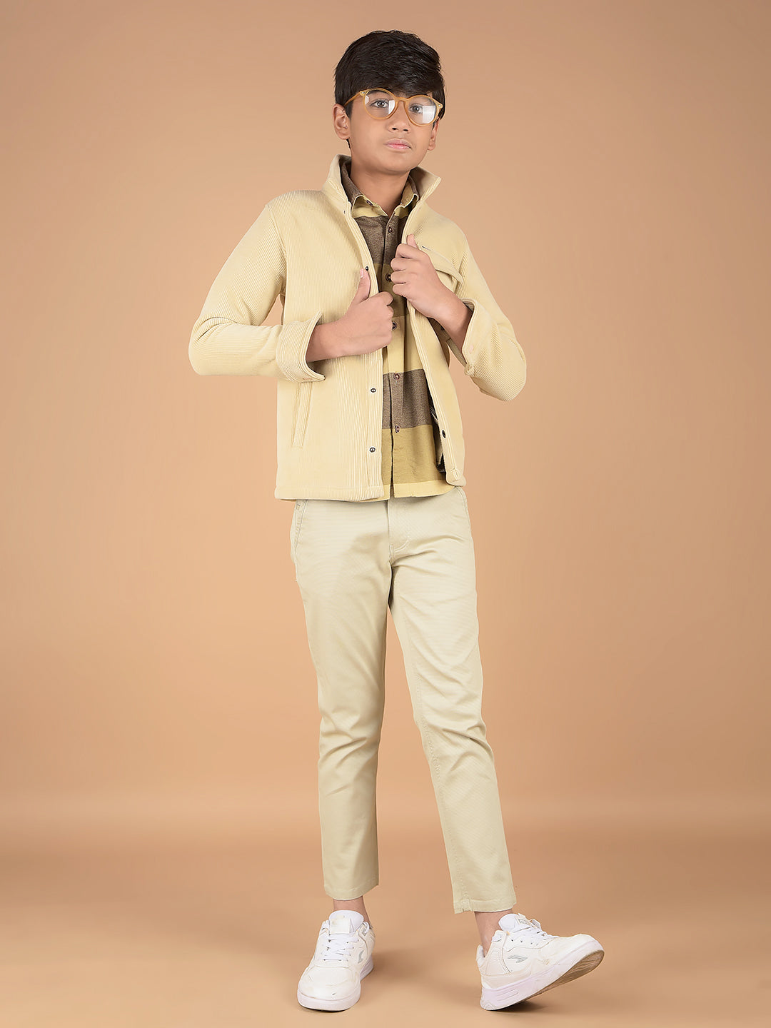 Beige Cotton Trousers