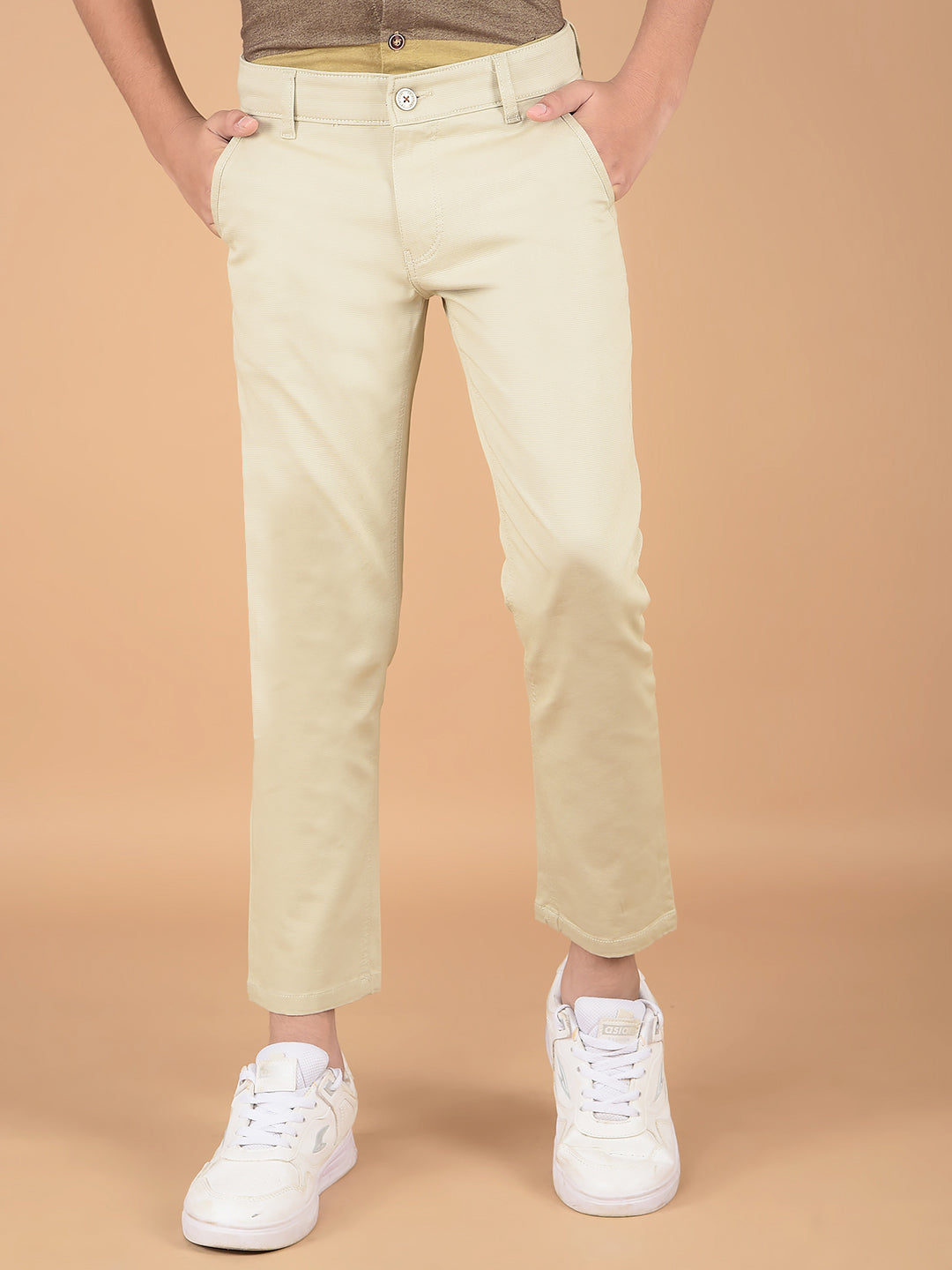 Beige Cotton Trousers