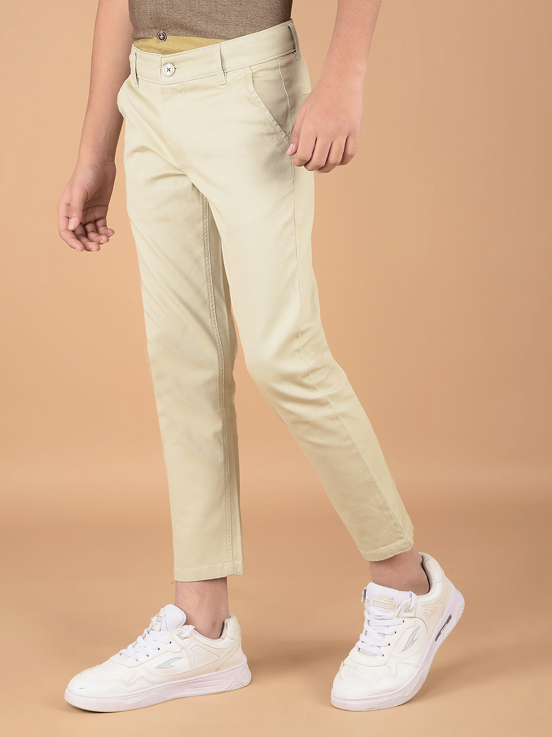 Beige Cotton Trousers