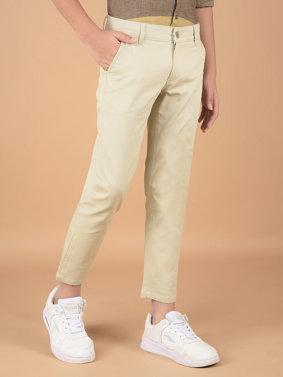 Beige Cotton Trousers