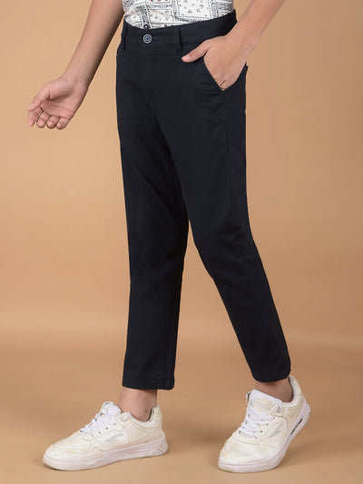 Navy Blue Cotton Trousers