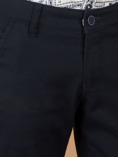 Navy Blue Cotton Trousers