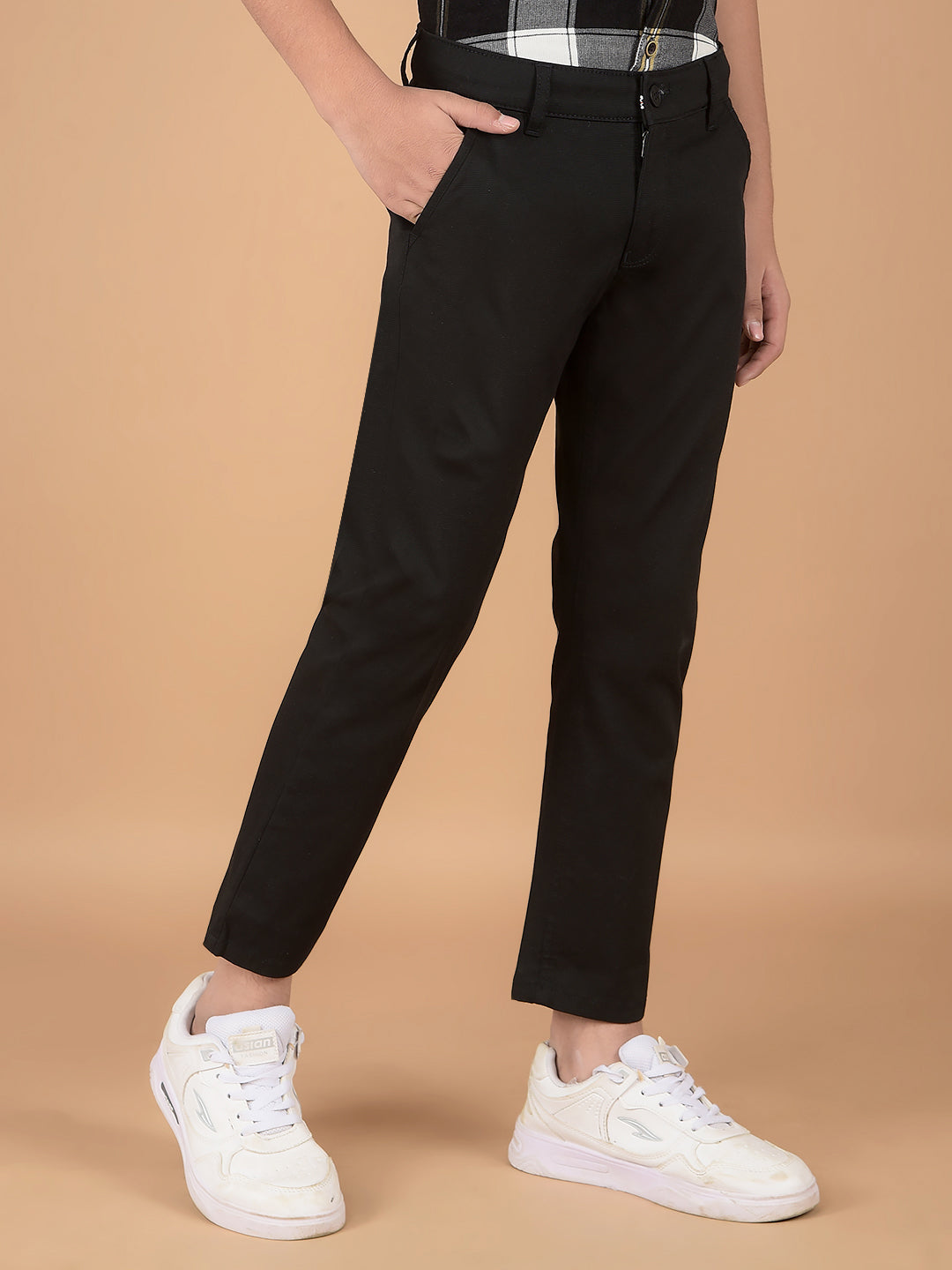 Black Cotton Trousers