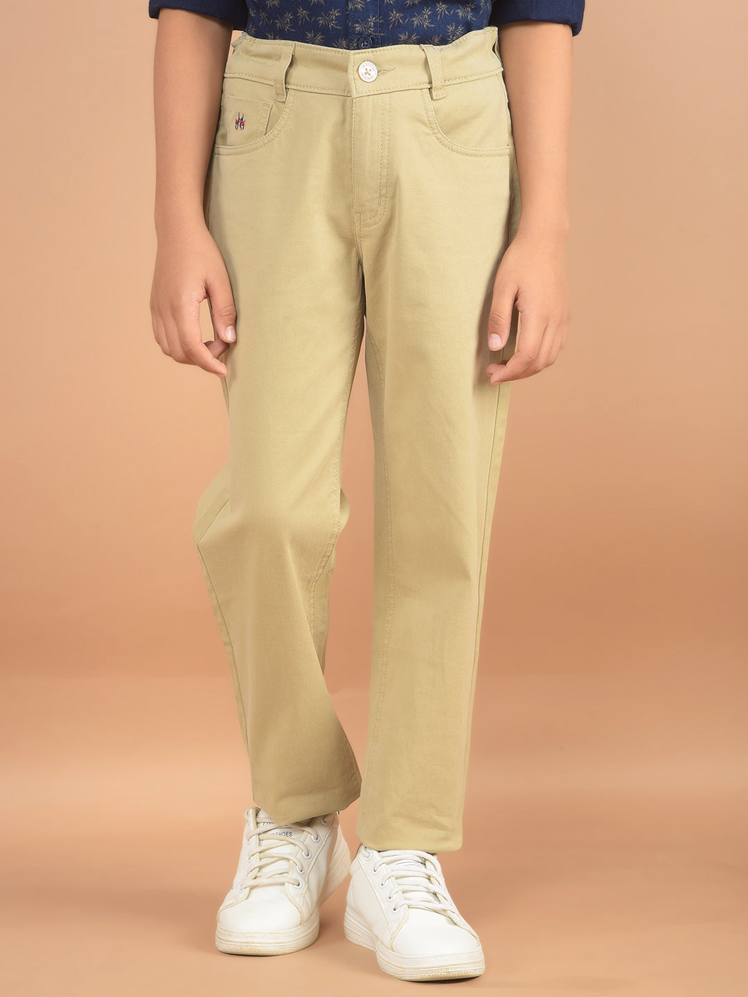 Beige Trousers-Boy Trousers-Crimsoune Club