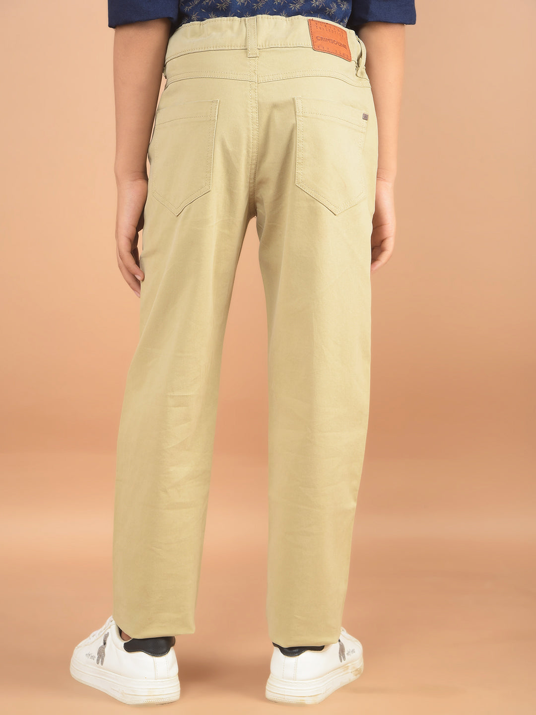 Beige Trousers-Boy Trousers-Crimsoune Club