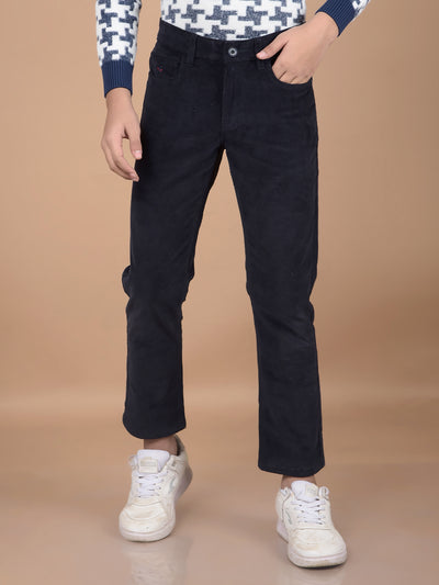 Navy Blue Corduroy Trousers