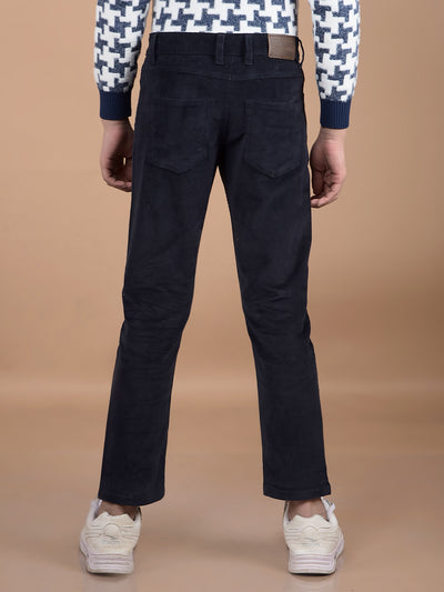 Navy Blue Corduroy Trousers