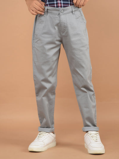 Grey Printed Trousers-Boy Trousers-Crimsoune Club