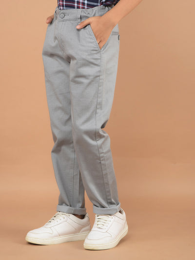 Grey Printed Trousers-Boy Trousers-Crimsoune Club