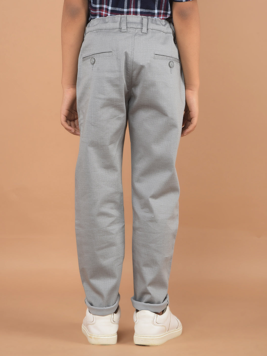 Grey Printed Trousers-Boy Trousers-Crimsoune Club