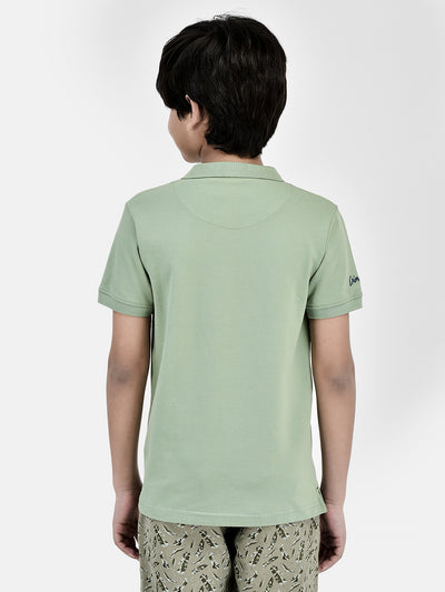 Green T-shirt-Boys T-Shirts-Crimsoune Club