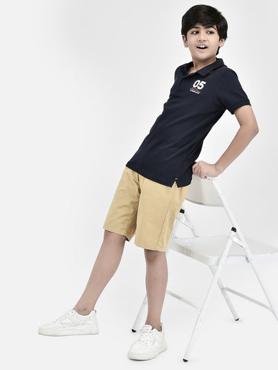 Navy Blue T-shirt-Boys T-Shirts-Crimsoune Club