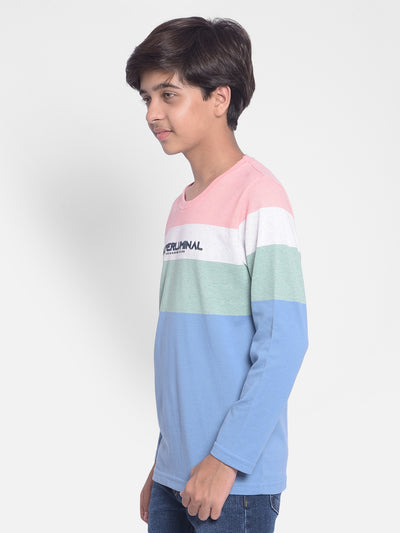 Multicolor Striped T-Shirt-Boy T-shirts-Crimsoune Club