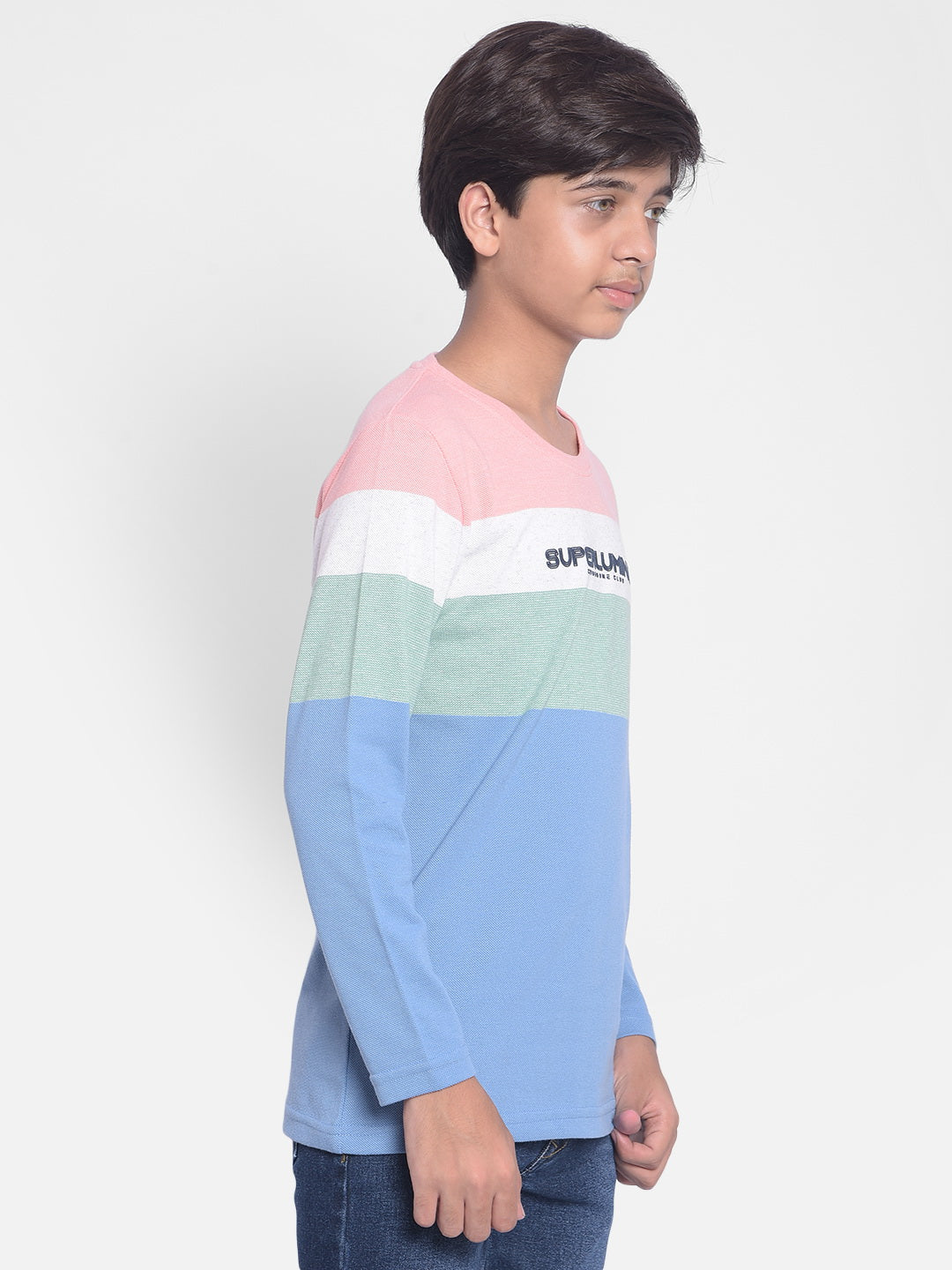 Multicolor Striped T-Shirt-Boy T-shirts-Crimsoune Club