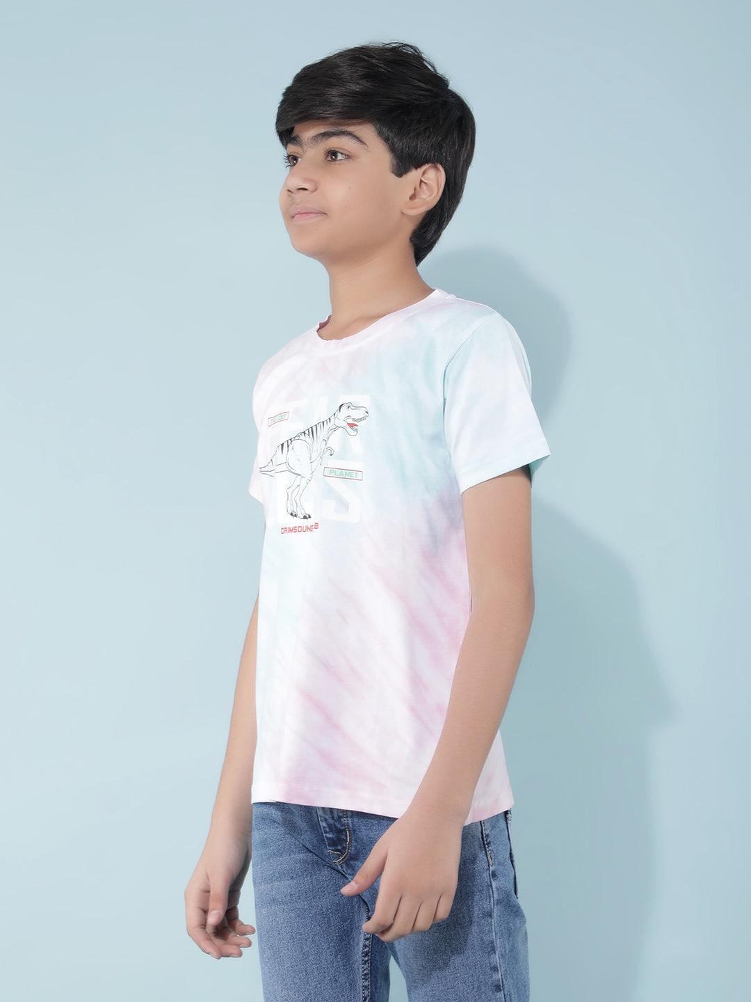 Multi Color Graphic Print T-Shirt-Boys T-Shirts-Crimsoune Club