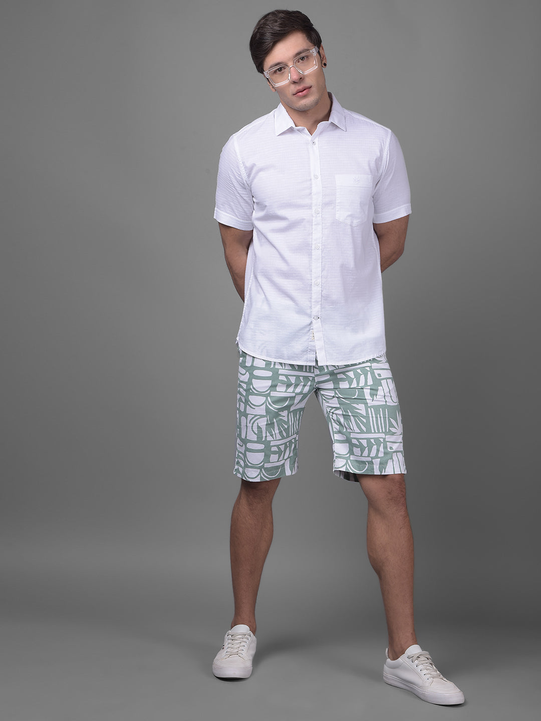 Green Urban Shorts-Men Shorts-Crimsoune Club