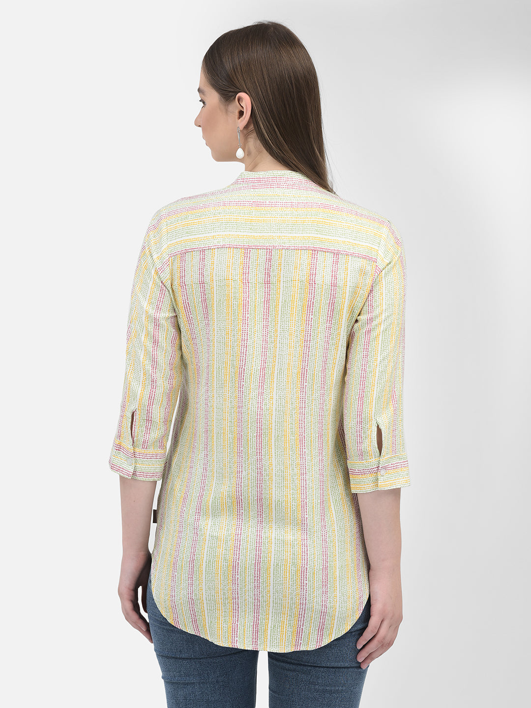 Striped Multicolored-Colour Top-Women Tops-Crimsoune Club