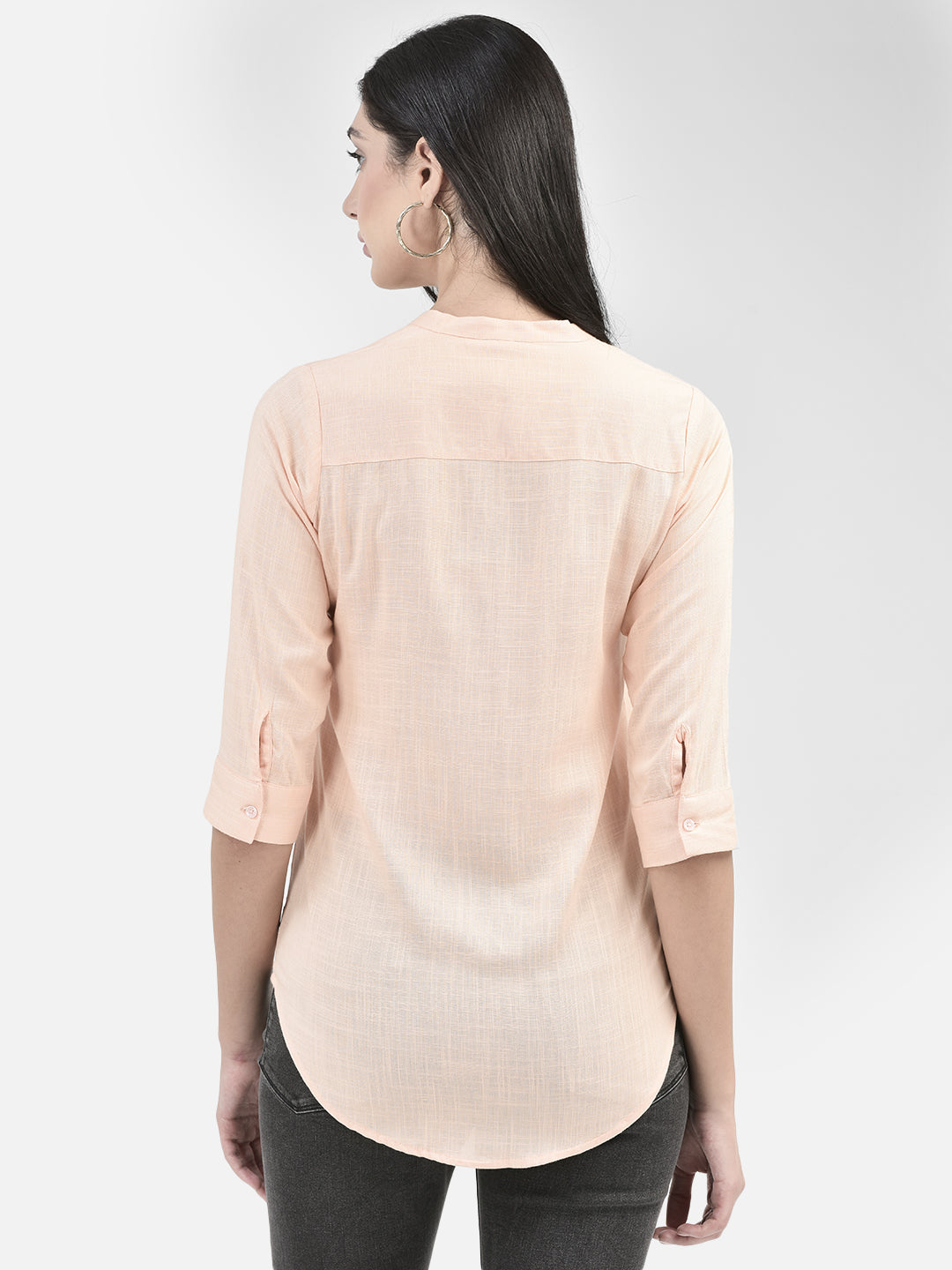 Peach Top-Women Tops-Crimsoune Club