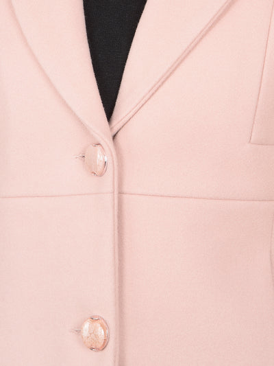 Peach Formal Coat-Women Coats-Crimsoune Club